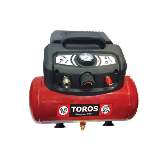 TOROS Αεροσυμπιεστής Μονομπλόκ Oilfree 1.5HP /6L 602036 ΕΩΣ 6 ΑΤΟΚΕΣ ΔΟΣΕΙΣ
