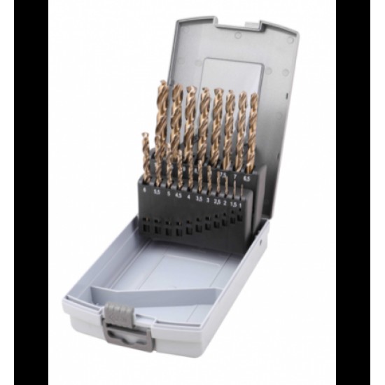 BORMANN BHT1400 Σετ τρυπάνια HSS-CO M35 19τμχ 1-10mm 028369