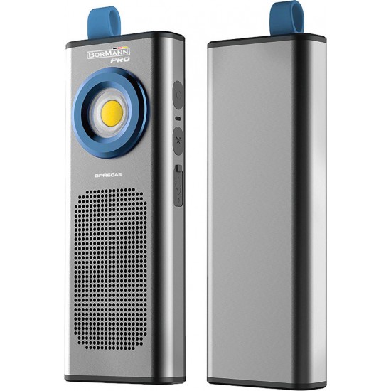 BORMANN BPR6045 Φακός επαναφορτιζόμενος τριπλής λειτουργίας Bluetooth ηχείο αδιάβροχος 030072 BORMANN BPR6045 Φακός επαναφορτιζόμενος τριπλής λειτουργίας Bluetooth ηχείο αδιάβροχος 030072
