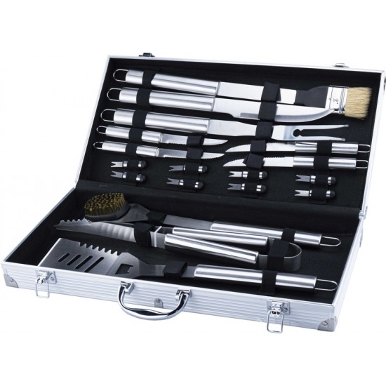 BORMANN BBQ1015 Σετ 16τμχ εργαλεία BBQ σε INOX βαλίτσα 033349 BORMANN BBQ1015 Σετ 16τμχ εργαλεία BBQ σε INOX βαλίτσα 033349