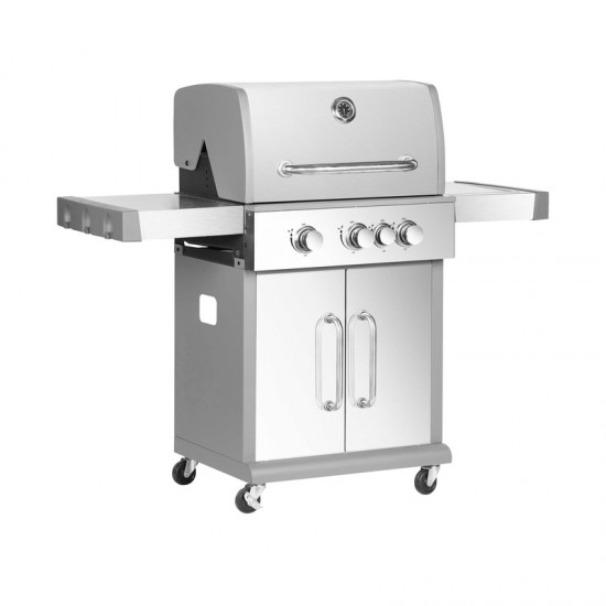 BORMANN BBQ5040 Ψησταριά υγραερίου 3+1 εστιών με μαντεμένια σχάρα Luxury Type 13.5kW 033103 εως 6 ΑΤΟΚΕΣ ΔΟΣΕΙΣ