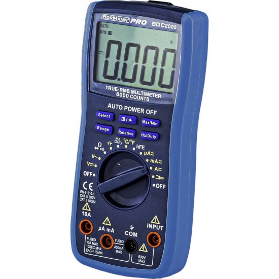 BORMANN BDC2000 Πολύμετρο ψηφιακό AC/DC 600V 028437