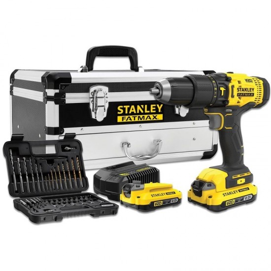 ΔΡΑΠΑΝΟΚΑΤΣΑΒΙΔΑ ΚΡΟΥΣΤΙΚΑ STANLEY 18V SFMCD711D2F V20 2X2,0Ah, ΒΑΛΙΤΣΑ & 50 ΕΞΑΡΤΗΜΑΤΑ ΕΩΣ 6 ΑΤΟΚΕΣ ΔΟΣΕΙΣ