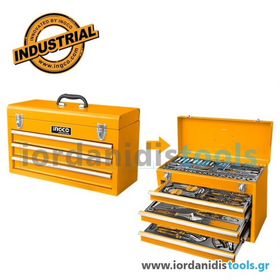 Εργαλειοθήκη Μεταλλική με Εργαλεία Σετ 132 τεμ.