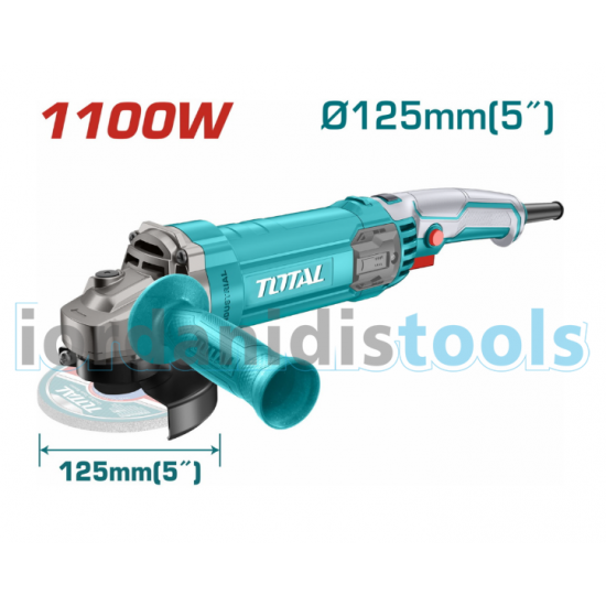 TOTAL ΓΩΝΙΑΚΟΣ ΛΕΙΑΝΤΗΡΑΣ ΗΛΕΚΤΡΙΚΟΣ 1.100W - 125MM (TG11012556)