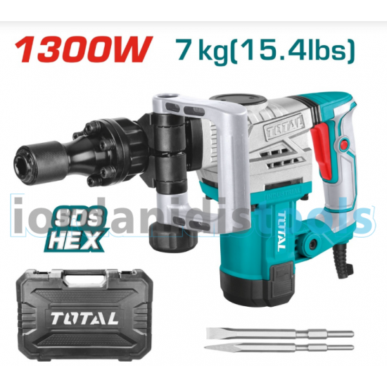 TOTAL ΣΚΑΠΤΙΚΟ - ΚΑΤΕΔΑΦΑΦΙΣΤΙΚΟ ΗΛΕΚΤΡΙΚΟ 1.300W / 20J SDS-HEX (TH2130016) TOTAL ΣΚΑΠΤΙΚΟ - ΚΑΤΕΔΑΦΑΦΙΣΤΙΚΟ ΗΛΕΚΤΡΙΚΟ 1.300W / 20J SDS-HEX (TH2130016)