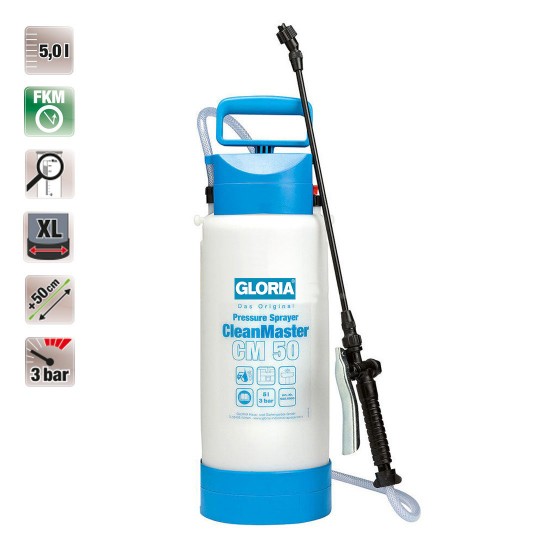 GLORIA G000620.0000 Ψεκαστήρας καθαρισμού Cleanmaster CM50 5LT προπίεσης GLORIA G000620.0000 Ψεκαστήρας καθαρισμού Cleanmaster CM50 5LT προπίεσης
