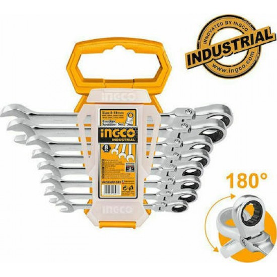 INGCO HKSPAR1083 Σετ 8 τεμ Σπαστά Γερμανοπολύγωνα Καστανιάς INGCO HKSPAR1083 Σετ 8 τεμ Σπαστά Γερμανοπολύγωνα Καστανιάς